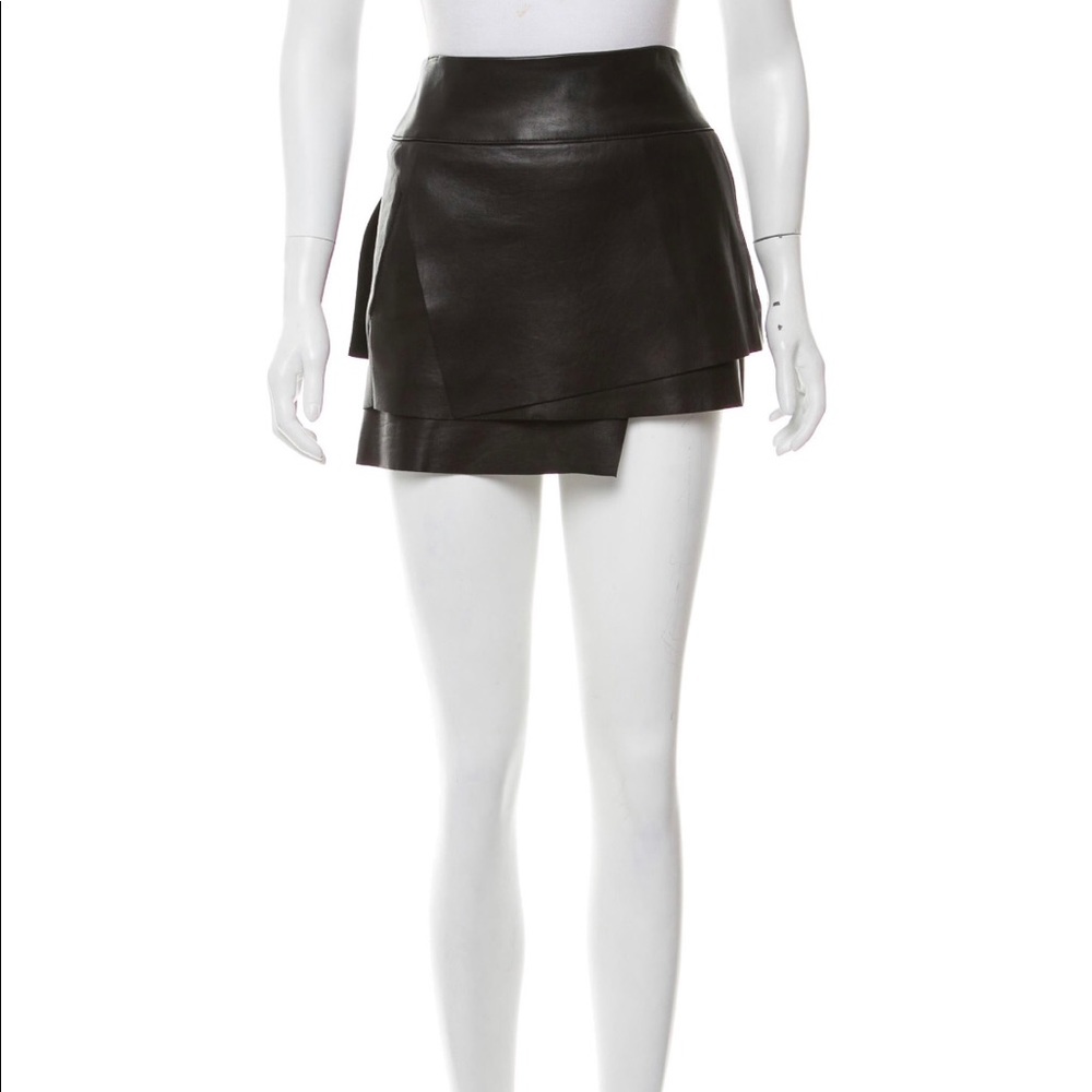 Helmut Lang Leather Mini Skirt